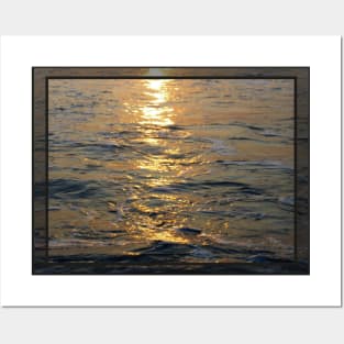 Sunset on a calm Indian beach: abstract nature photography Posters and Art